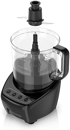 BLACK DECKER 3 in 1 Easy Assembly 8 Cup Food Processor  Stainless Steel S Blade  Easy Clean  Touchpad Controls Black