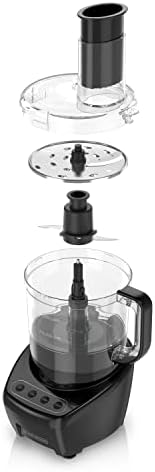 BLACK DECKER 3 in 1 Easy Assembly 8 Cup Food Processor  Stainless Steel S Blade  Easy Clean  Touchpad Controls Black