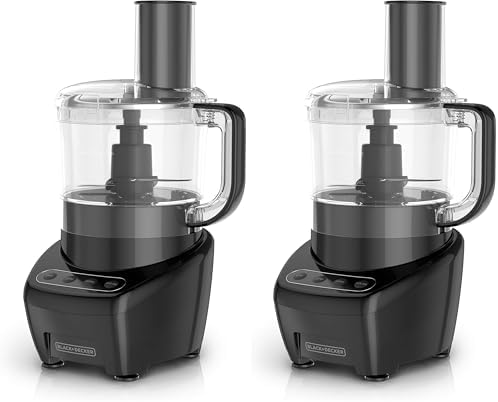 BLACK DECKER 3 in 1 Easy Assembly 8 Cup Food Processor  Stainless Steel S Blade  Easy Clean  Touchpad Controls Black