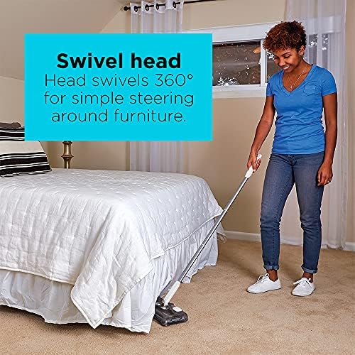 BLACK DECKER Carpet Sweeper 50 Minute Lithium Floor Sweeper  Multi Surface Use  Easy One Hand Cleaning  Self Standing  Charger Included  HFS115J10