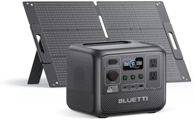 BLUETTI Estación de energía portátil AC50B, generador solar de 448 Wh, batería de reserva con 2 salidas de CA de 700 W (elevación de potencia de 1000 W), 0-80% en 45 minutos, para campamento, viaje por carretera, corte (panel solar opcional)