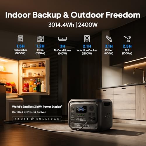 BLUETTI Elite 300 Solar Generator with 350W Solar Panel  Ship Separately   3014 4Wh LFP Battery Backup with 2400W AC Outlets  4800W Surge   3kWh Compact Power Station for Home Backup  Camping & RV Use