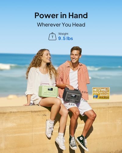 BLUETTI Elite 30 V2 Portable Power Station  288Wh LiFePO4 Battery with 600W AC Outlet  Power Lifting 1500W   Fast Charge Solar Generator  UPS Backup Power for Camping  Road Tours  Outage  Adventure