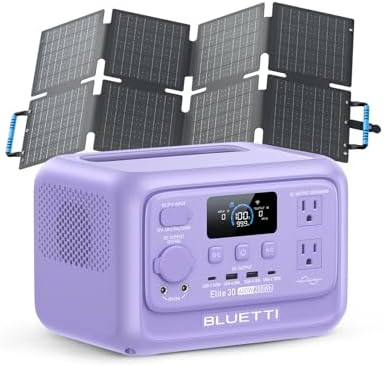 BLUETTI Elite 30 V2 Portable Power Station  288Wh LiFePO4 Battery with 600W AC Outlet  Power Lifting 1500W   Fast Charge Solar Generator  UPS Backup Power for Camping  Road Tours  Outage  Adventure