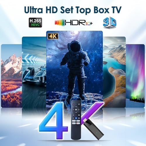 BL Android TV Stick 4K  2025 Android TV Stick 10 0 2GB RAM 16GB ROM  Tv Stick 4K Ultra HD H313 CPU Supports 2 4G/5G Wi Fi Bluetooth 5 0 USB HDR10 with Bluetooth Voice Remote Control