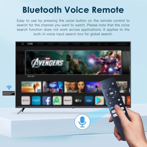 BL Android TV Stick 4K  2025 Android TV Stick 10 0 2GB RAM 16GB ROM  Tv Stick 4K Ultra HD H313 CPU Supports 2 4G/5G Wi Fi Bluetooth 5 0 USB HDR10 with Bluetooth Voice Remote Control