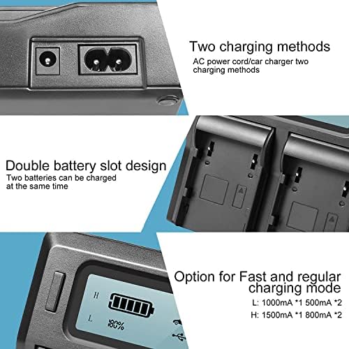 BM Premium 2 NP FZ100 Batteries and Dual Bay LCD Battery Charger for Sony Alpha 1  ZV E1  ZV E10 II  FX3 FX30  a7C  a7S III  a6600  a6700  A7R III a7R IV  a7R V  a7 III  a7 IV  a9  a9 II  a9R Cameras
