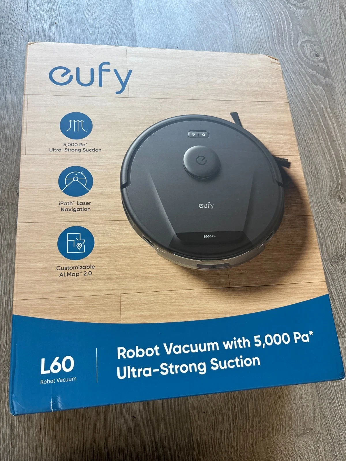 BNIB Eufy L60 Robot Vacuum Cleaner with 5 000 pro ultra strong suction