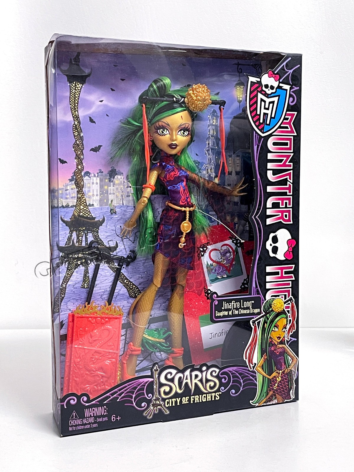BNIB Monster High 2012 Jinafire Long Doll Scaris City Of Fright Rare Mattel