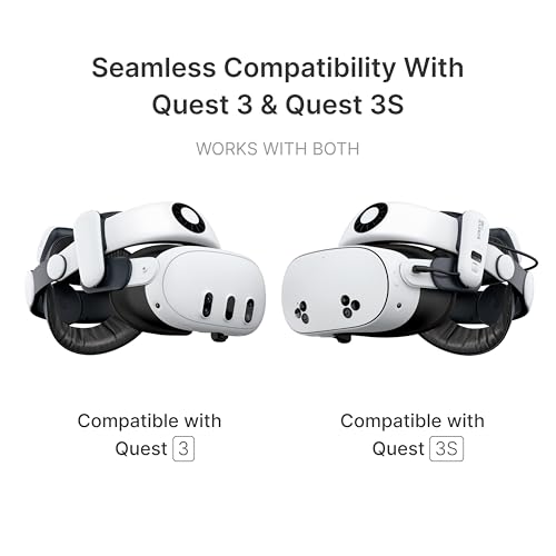 BOBOVR S3 Pro Battery Strap Accessories Head Air Cooling System and 10000mah Hot swappable Battery Pack Compatible with Meta Quest 3/Quest 3S