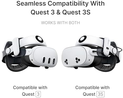 BOBOVR S3 Pro Battery Strap Accessories Head Air Cooling System and 10000mah Hot swappable Battery Pack Compatible with Meta Quest 3/Quest 3S