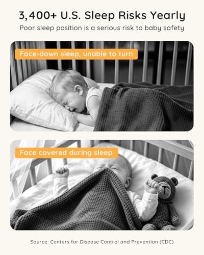 BOIFUN AI Baby Monitor with Camera and Audio  Safety Alerts  Tummy Sleeping & Face Area   WiFi Smartphone APP Control  Colorful Night Light  2K HD Night Vision  Motion & Cry Detection  Two Way Talk