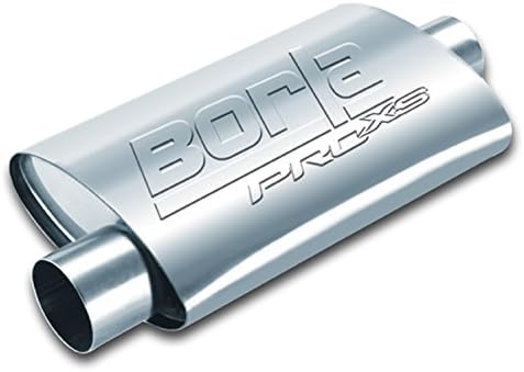 BORLA 40659 ProXS Universal Muffler 2 5 Center Inlet/ 2 5 Center Outlet 425 x 7 88 Oval x 14 Long body 19 Overall Length Universal Part  Reversible Design 