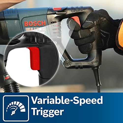 BOSCH 11255VSR Bulldog Xtreme 8 Amp 1 Inch Corded Variable Speed SDS Plus Concrete/Masonry Rotary Hammer