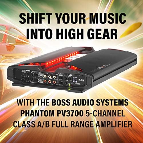 BOSS Audio Systems PV3700 5 Channel Car Stereo Amplifier   3700 High Output  5 Channel  2/4 Ohm Stable  Low/High Level Inputs  High/Low Pass Crossover  Full Range  Bridgeable  for Subwoofer