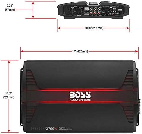BOSS Audio Systems PV3700 5 Channel Car Stereo Amplifier   3700 High Output  5 Channel  2/4 Ohm Stable  Low/High Level Inputs  High/Low Pass Crossover  Full Range  Bridgeable  for Subwoofer