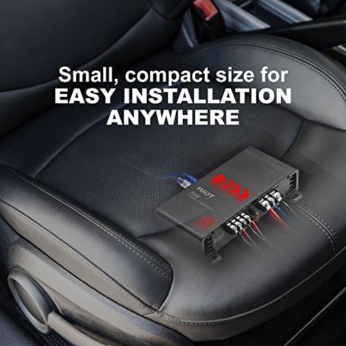 BOSS Audio Systems R1002 2 Channel Car Amplifier   200 High Output  2 8 Ohm Stable  Low/High Level Inputs  Full Range  Bridgeable  Bass for Subwoofer