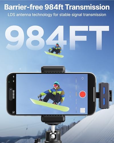 BOYA BOYALINK 3 Wireless Lavalier Mini Microphones for iPhone 15 16/Android/PC/Camera AI Noise Cancellation 48kHz/24Bit Studio Sound APP Control 984ft 30h Battery with Charging Case for Vlog Interview