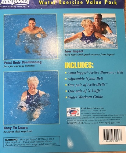 BRAND NEW IN BOX AQUA JOGGER WATER EXERCISE VALUE PACK BELT BELLS CUFFS WORKOUT
