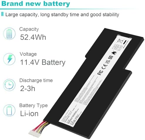BTY M6K Laptop Battery for MSI Stealth Pro GF63 GF65 GF75 GS63VR GS73VR 7RG 7RG 005 Thin 8RB 8RC 8RD 8RD 031TH 8RC 8RF 8SC 8RX Thin WS63 8SK WP65 WF65 WF75 MS 16K3 MS 17B4 MS 16W1 MS 16R1