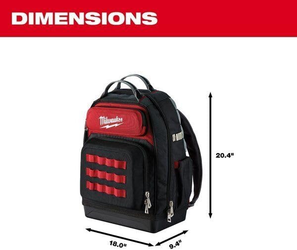 BYOGI Compatible con mochila Milwaukee 48-22-8201 Ultimate Jobsite, rojo, negro