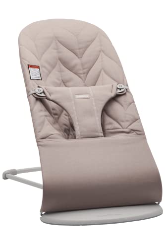 BabyBj rn Bouncer Bliss  Sand Gray  Woven  Classic Quilt   2 in 1 Adjustable Baby Bouncer Seat and Toddler Chair  Newborn to Toddler  8 29 lbs   4 Positions  Lightweight & Portable