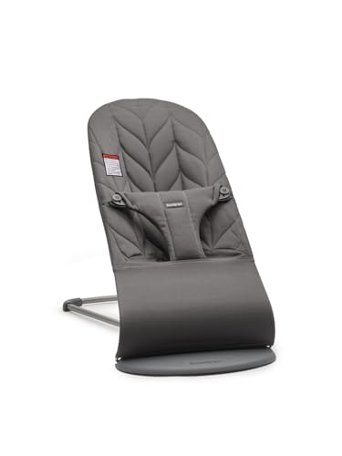 BabyBj rn Bouncer Bliss  Sand Gray  Woven  Classic Quilt   2 in 1 Adjustable Baby Bouncer Seat and Toddler Chair  Newborn to Toddler  8 29 lbs   4 Positions  Lightweight & Portable