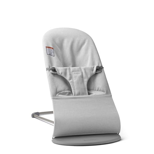 BabyBj rn Bouncer Bliss  Sand Gray  Woven  Classic Quilt   2 in 1 Adjustable Baby Bouncer Seat and Toddler Chair  Newborn to Toddler  8 29 lbs   4 Positions  Lightweight & Portable