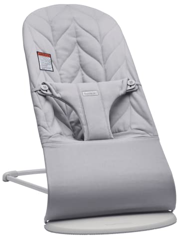 BabyBj rn Bouncer Bliss  Sand Gray  Woven  Classic Quilt   2 in 1 Adjustable Baby Bouncer Seat and Toddler Chair  Newborn to Toddler  8 29 lbs   4 Positions  Lightweight & Portable