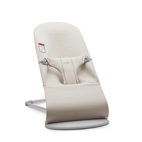 BabyBj rn Bouncer Bliss  Sand Gray  Woven  Classic Quilt   2 in 1 Adjustable Baby Bouncer Seat and Toddler Chair  Newborn to Toddler  8 29 lbs   4 Positions  Lightweight & Portable