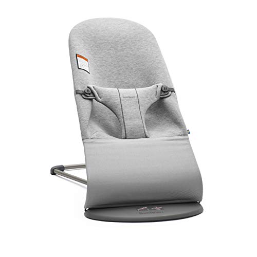 BabyBj rn Bouncer Bliss  Sand Gray  Woven  Classic Quilt   2 in 1 Adjustable Baby Bouncer Seat and Toddler Chair  Newborn to Toddler  8 29 lbs   4 Positions  Lightweight & Portable