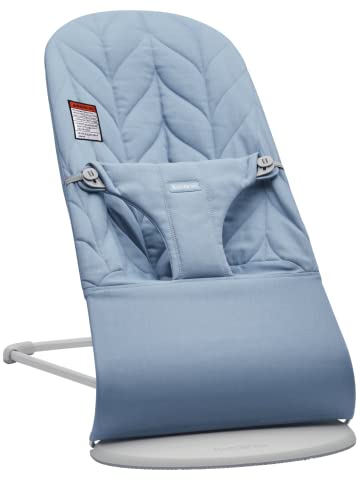 BabyBj rn Bouncer Bliss  Sand Gray  Woven  Classic Quilt   2 in 1 Adjustable Baby Bouncer Seat and Toddler Chair  Newborn to Toddler  8 29 lbs   4 Positions  Lightweight & Portable