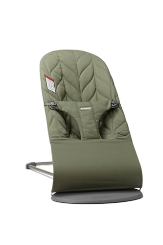 BabyBj rn Bouncer Bliss  Sand Gray  Woven  Classic Quilt   2 in 1 Adjustable Baby Bouncer Seat and Toddler Chair  Newborn to Toddler  8 29 lbs   4 Positions  Lightweight & Portable