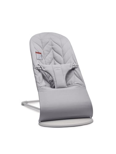 BabyBj rn Bouncer Bliss  Sand Gray  Woven  Classic Quilt   2 in 1 Adjustable Baby Bouncer Seat and Toddler Chair  Newborn to Toddler  8 29 lbs   4 Positions  Lightweight & Portable