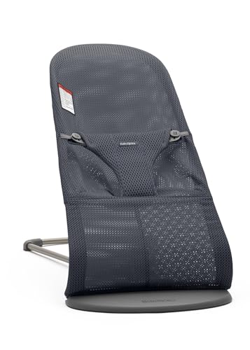 BabyBj rn Bouncer Bliss  Sand Gray  Woven  Classic Quilt   2 in 1 Adjustable Baby Bouncer Seat and Toddler Chair  Newborn to Toddler  8 29 lbs   4 Positions  Lightweight & Portable