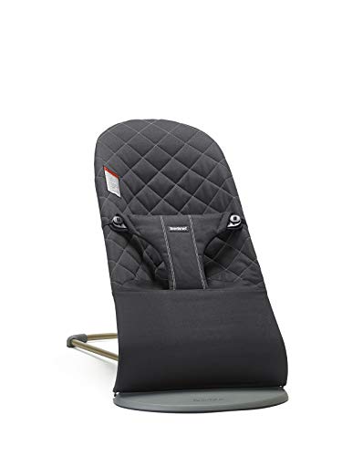 BabyBj rn Bouncer Bliss  Sand Gray  Woven  Classic Quilt   2 in 1 Adjustable Baby Bouncer Seat and Toddler Chair  Newborn to Toddler  8 29 lbs   4 Positions  Lightweight & Portable