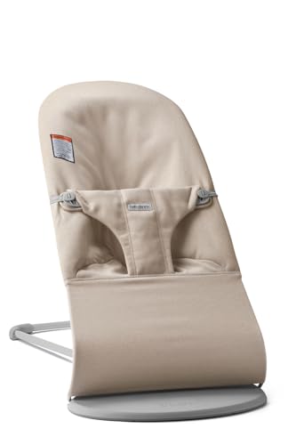 BabyBj rn Bouncer Bliss  Sand Gray  Woven  Classic Quilt   2 in 1 Adjustable Baby Bouncer Seat and Toddler Chair  Newborn to Toddler  8 29 lbs   4 Positions  Lightweight & Portable