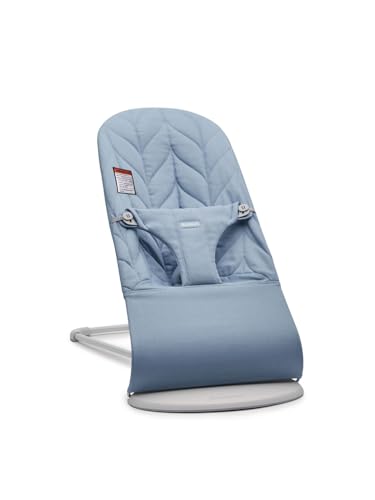 BabyBj rn Bouncer Bliss  Sand Gray  Woven  Classic Quilt   2 in 1 Adjustable Baby Bouncer Seat and Toddler Chair  Newborn to Toddler  8 29 lbs   4 Positions  Lightweight & Portable