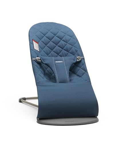 BabyBj rn Bouncer Bliss  Sand Gray  Woven  Classic Quilt   2 in 1 Adjustable Baby Bouncer Seat and Toddler Chair  Newborn to Toddler  8 29 lbs   4 Positions  Lightweight & Portable