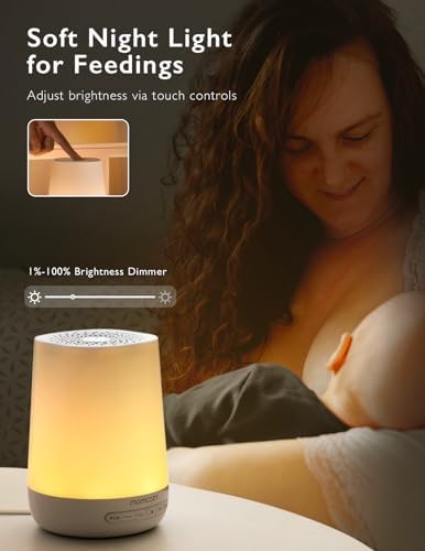 Baby Sound Machine  Momcozy White Noise Machine for Baby Sleeping with Night Light  Toddler Sleep Trainer 34 Soothing Sleep Sounds  Timer  App Remote Control  Personal Sleep Routine Alarm Clock Blue