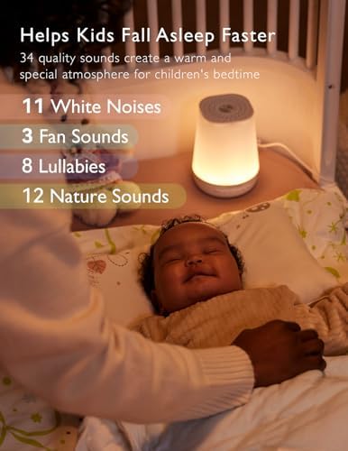 Baby Sound Machine  Momcozy White Noise Machine for Baby Sleeping with Night Light  Toddler Sleep Trainer 34 Soothing Sleep Sounds  Timer  App Remote Control  Personal Sleep Routine Alarm Clock Blue