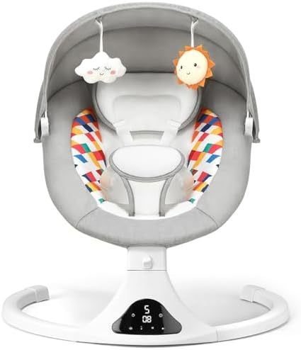 Baby Swings for Infants  Pink Infant Swing with 5 Speeds  12 Melodies  Bluetooth & Remote Control  Portable Baby Swing for Indoor and Outdoor  Pink 