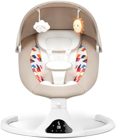 Baby Swings for Infants  Pink Infant Swing with 5 Speeds  12 Melodies  Bluetooth & Remote Control  Portable Baby Swing for Indoor and Outdoor  Pink 