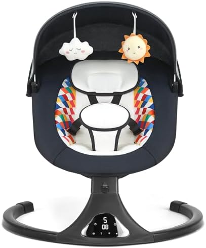 Baby Swings for Infants  Pink Infant Swing with 5 Speeds  12 Melodies  Bluetooth & Remote Control  Portable Baby Swing for Indoor and Outdoor  Pink 