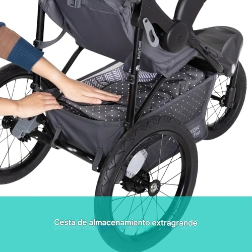 Baby Trend Expedition  Zero Flat Jogger Travel System with LED Lights  Dash Grey