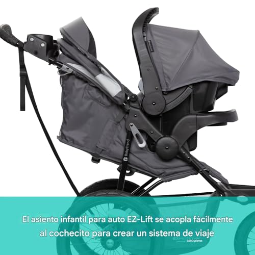 Baby Trend Expedition  Zero Flat Jogger Travel System with LED Lights  Dash Grey