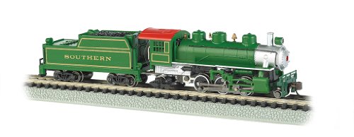 Bachmann Industries Prairie 2 6 2 Locomotive and Tender Southern Train Car  Green  N Scale