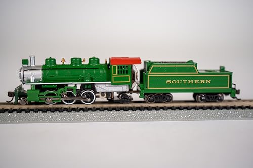 Bachmann Industries Prairie 2 6 2 Locomotive and Tender Southern Train Car  Green  N Scale
