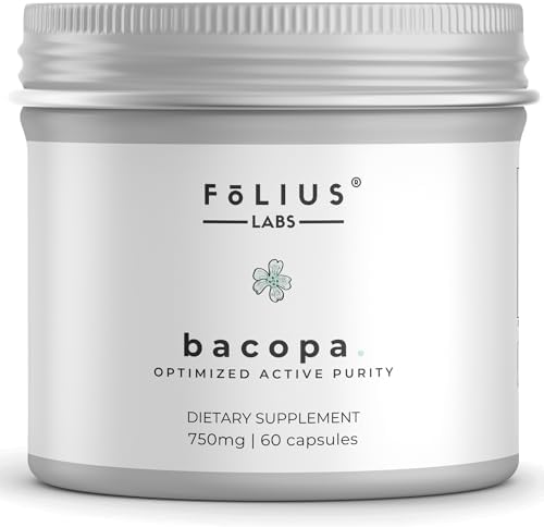 Bacopa Monnieri Capsules 750mg   Herbal Supplement with 40  Bacosides Bacopa Monnieri   Helps to Support Memory and Cognitive Ability   120 Capsules