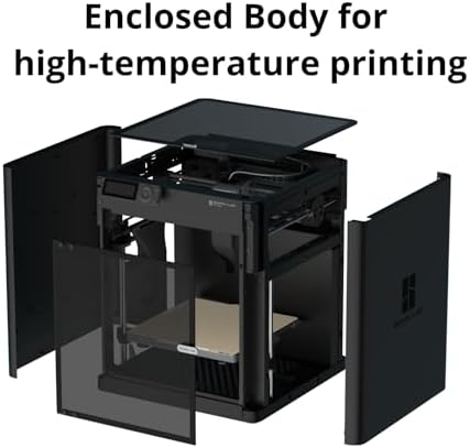 Bambu Lab P1S 3D Printer  Fully Enclosed  Support Up to 16 Colors/Multi Materials  500mm/s Fast Printing & High Precision  CoreXY & Auto Bed Leveling  Ready to Use FDM 3D Printers Large Print Size